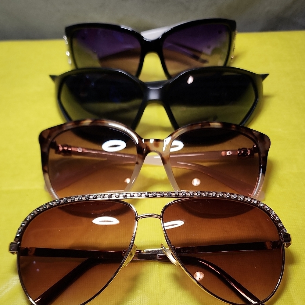 LOT- Elegant Women's Sunglasses Collection - Black and Brown